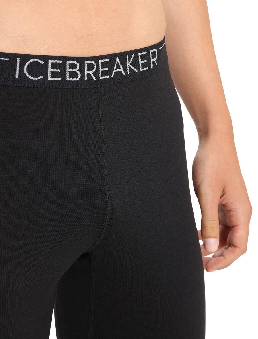 Icebreaker Merino 200 Oasis Thermal Shorts Férfi Base Layers Fekete | HU 1379GSOL